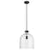 Z-Lite Pearson 1 Light Pendant, Matte Black And Clear Seedy 817-12MB - alternate 5
